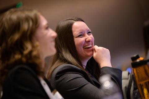 Two audiologists react to a lecture